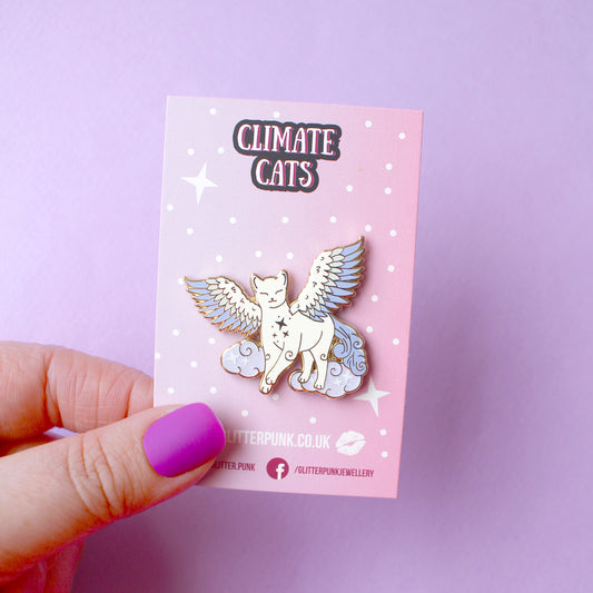 Air Cat Enamel Pin - Climate Cats