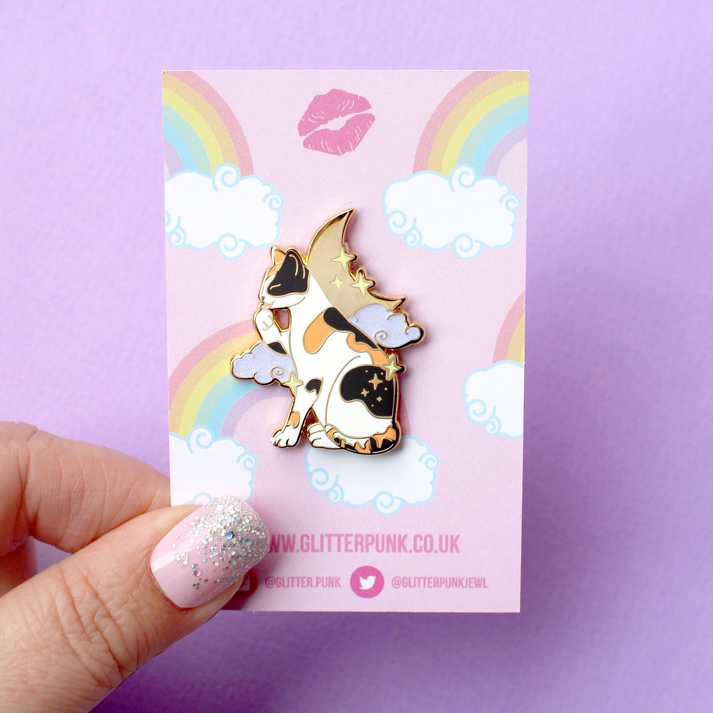 Calico Cat Enamel Pin