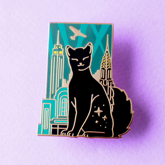 Cityscape Cat Enamel Pin