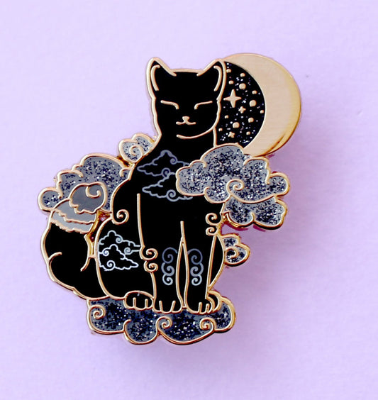 Cloud Cat Enamel Pin - Climate Cats