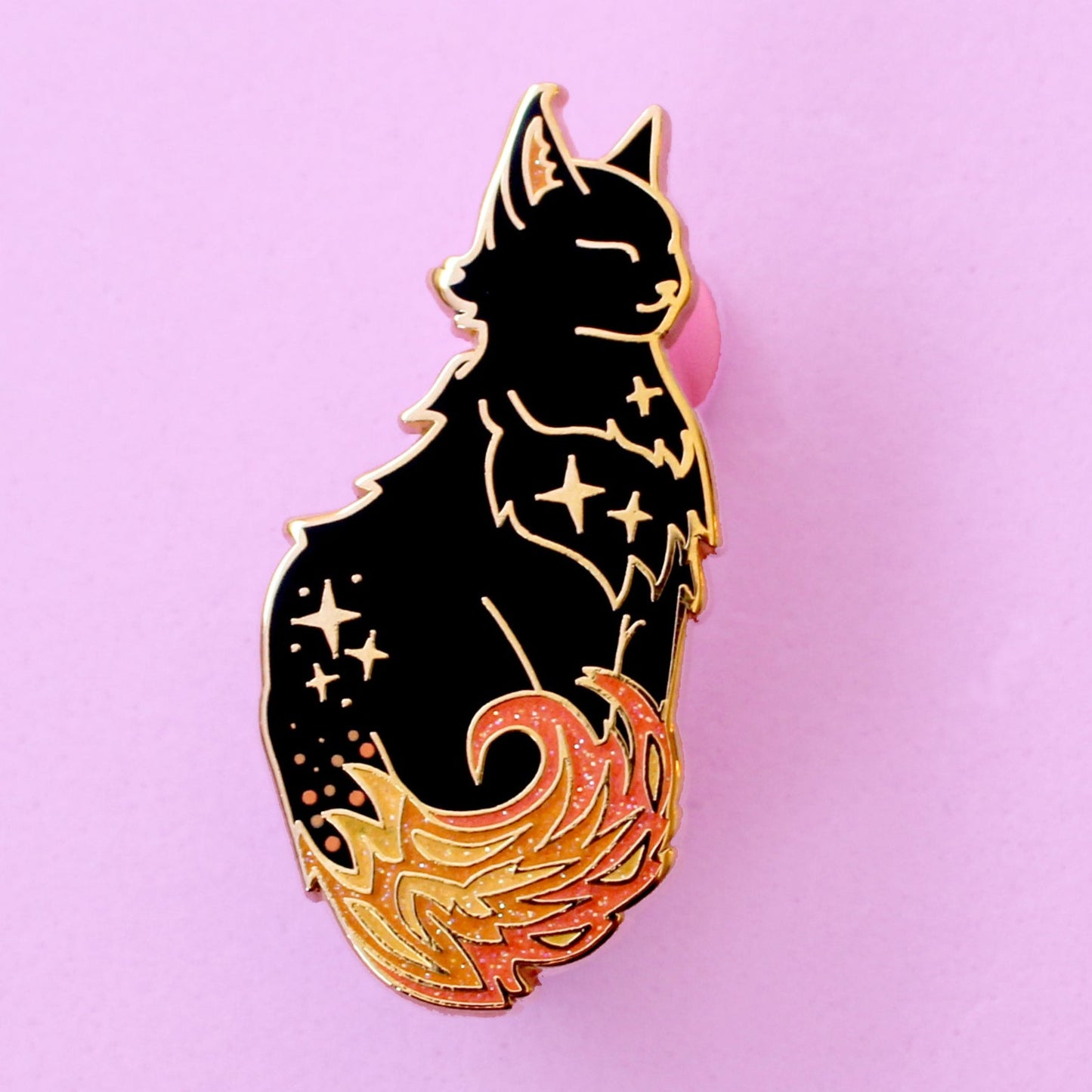 Fire Cat Enamel Pin - Climate Cats