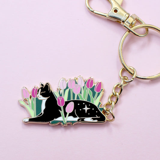 Tulip Cat Key Chain