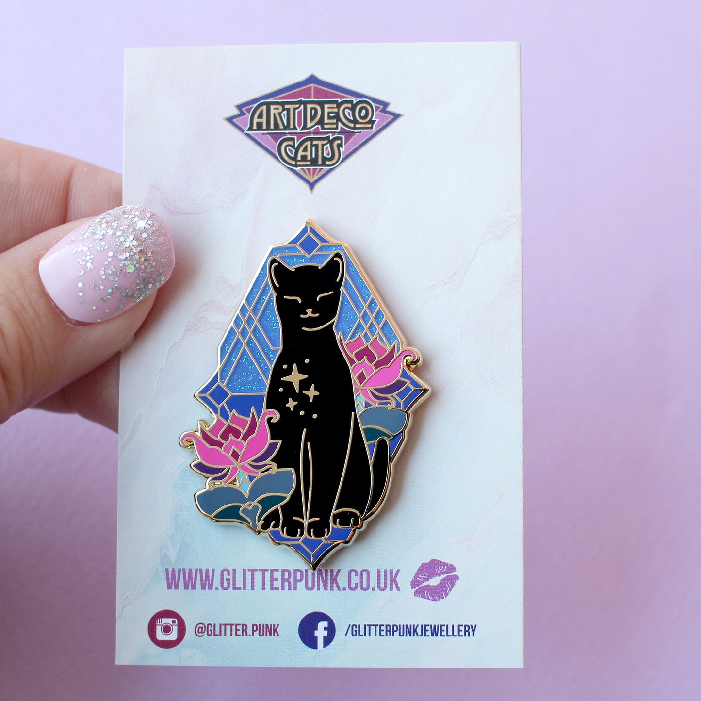 Lotus Cat Enamel Pin