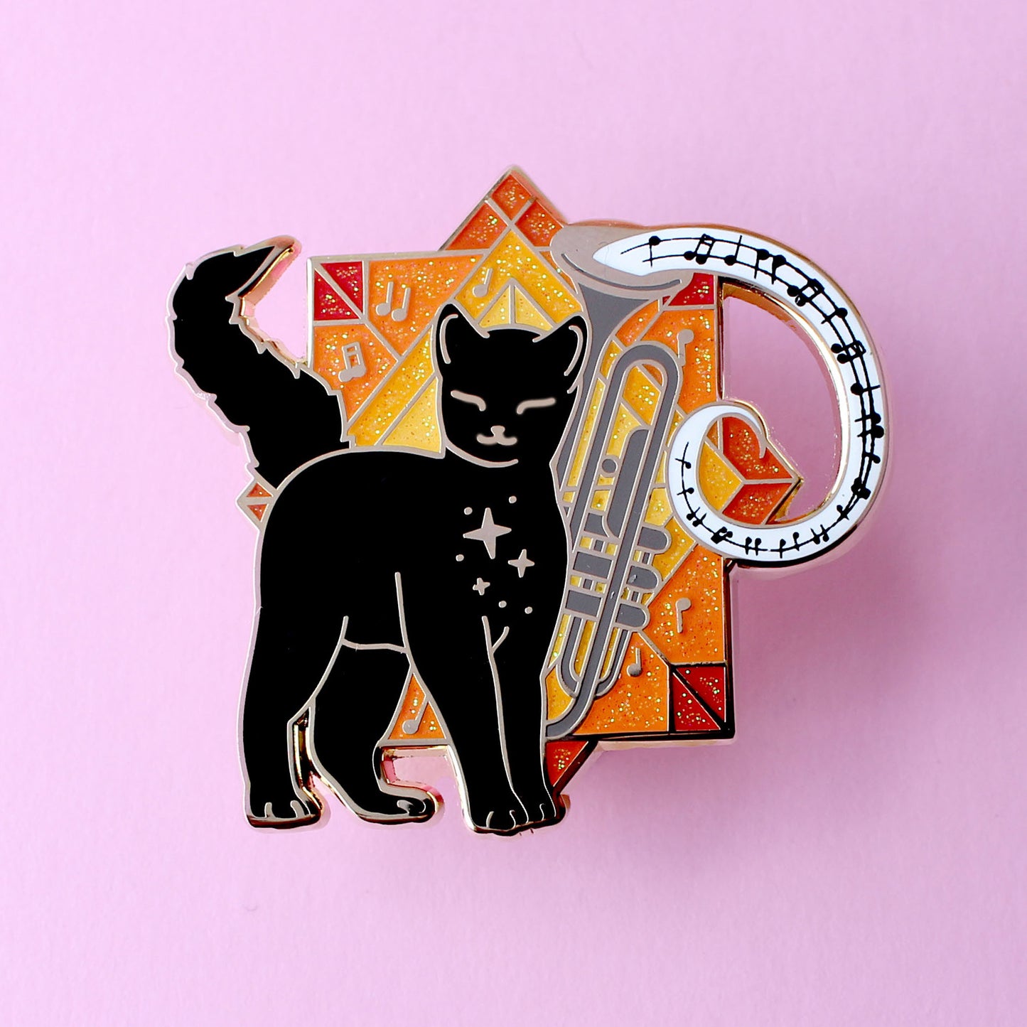 Music Cat Enamel Pin