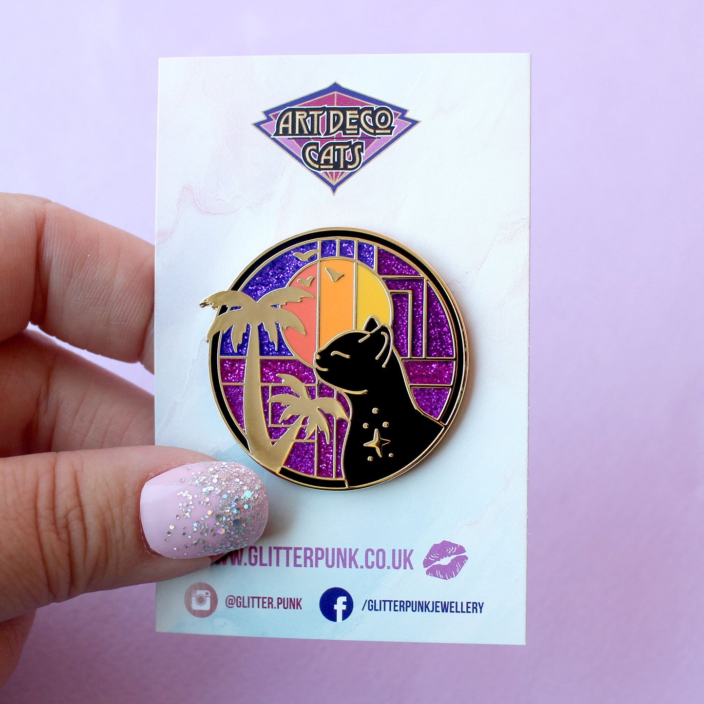 Palm Cat Enamel Pin