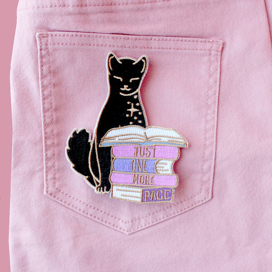 Just One More Page Embroidered Patch