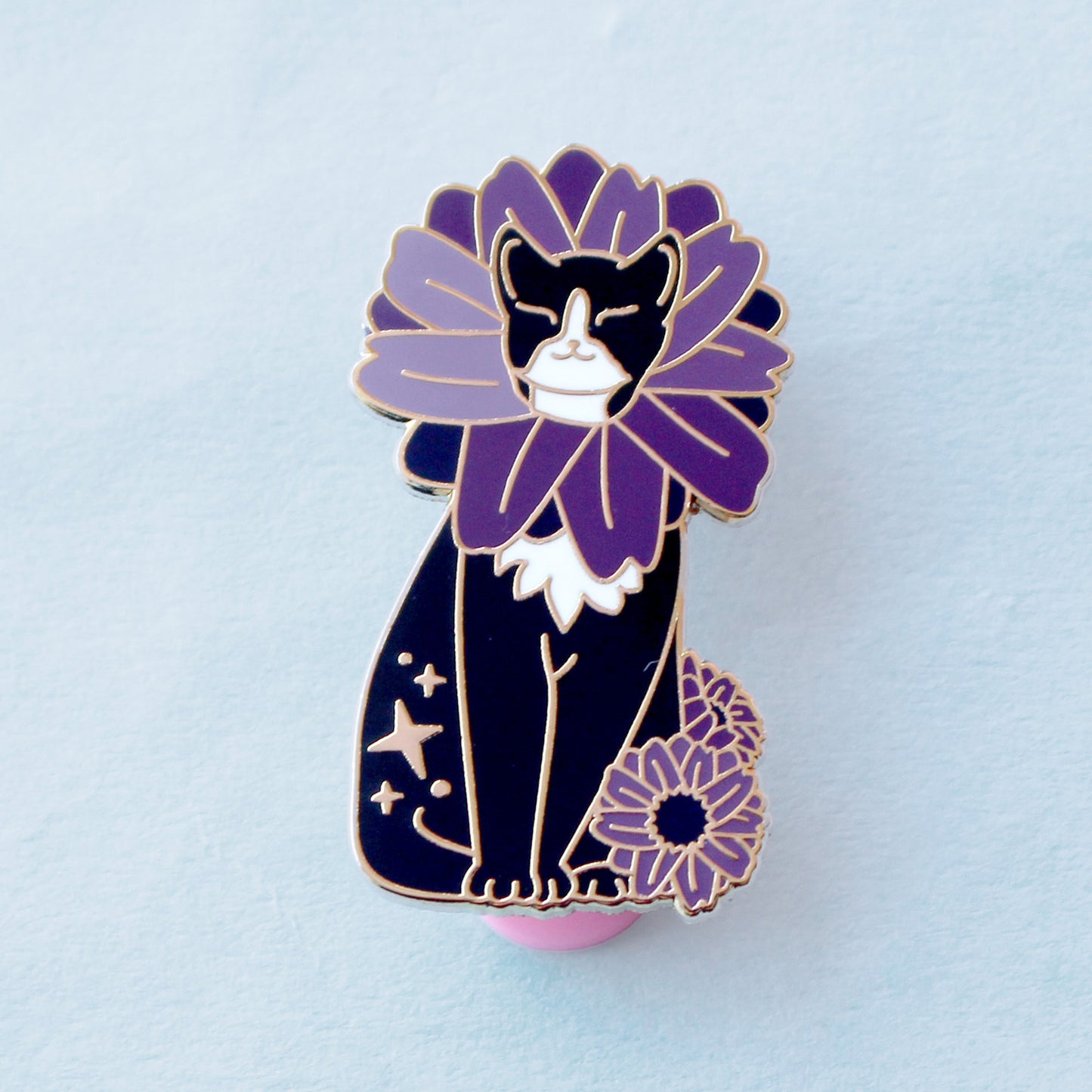 Flower Cat Enamel Pin