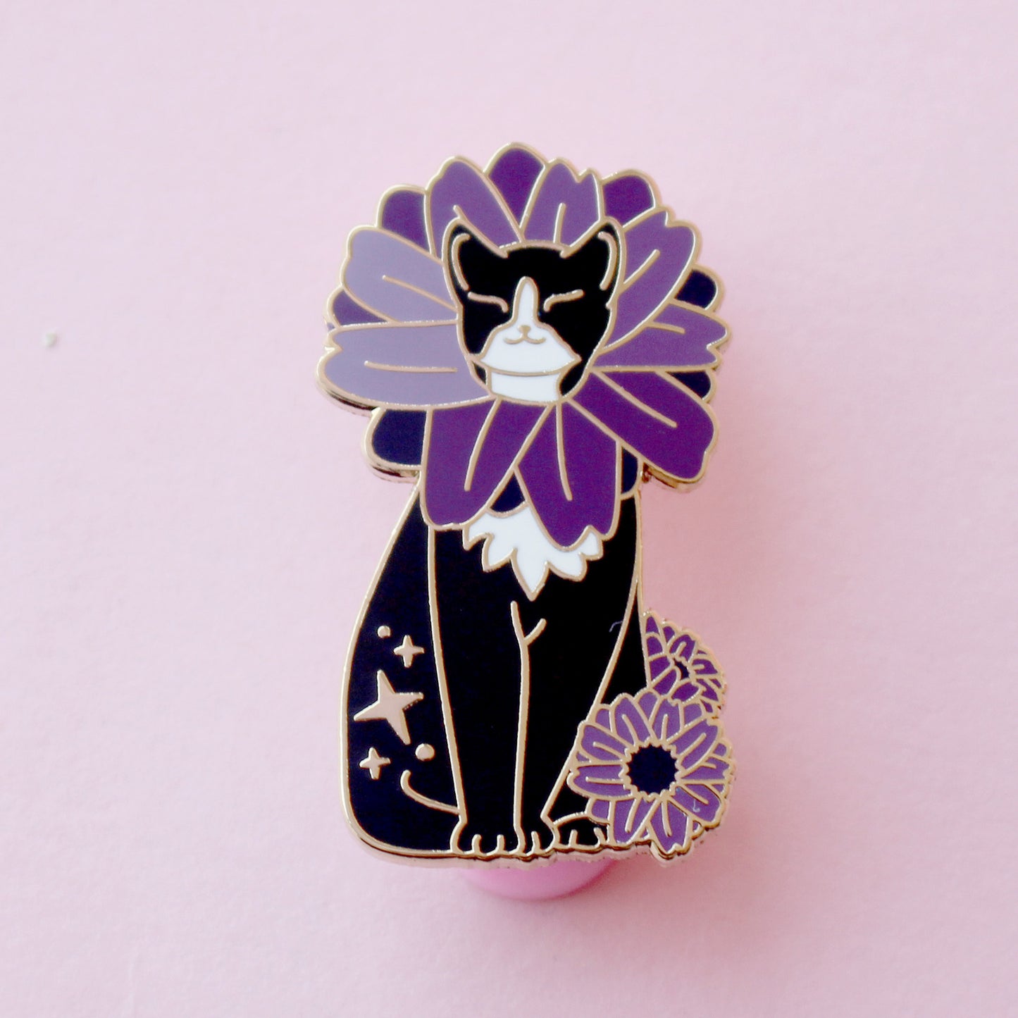 Flower Cat Enamel Pin