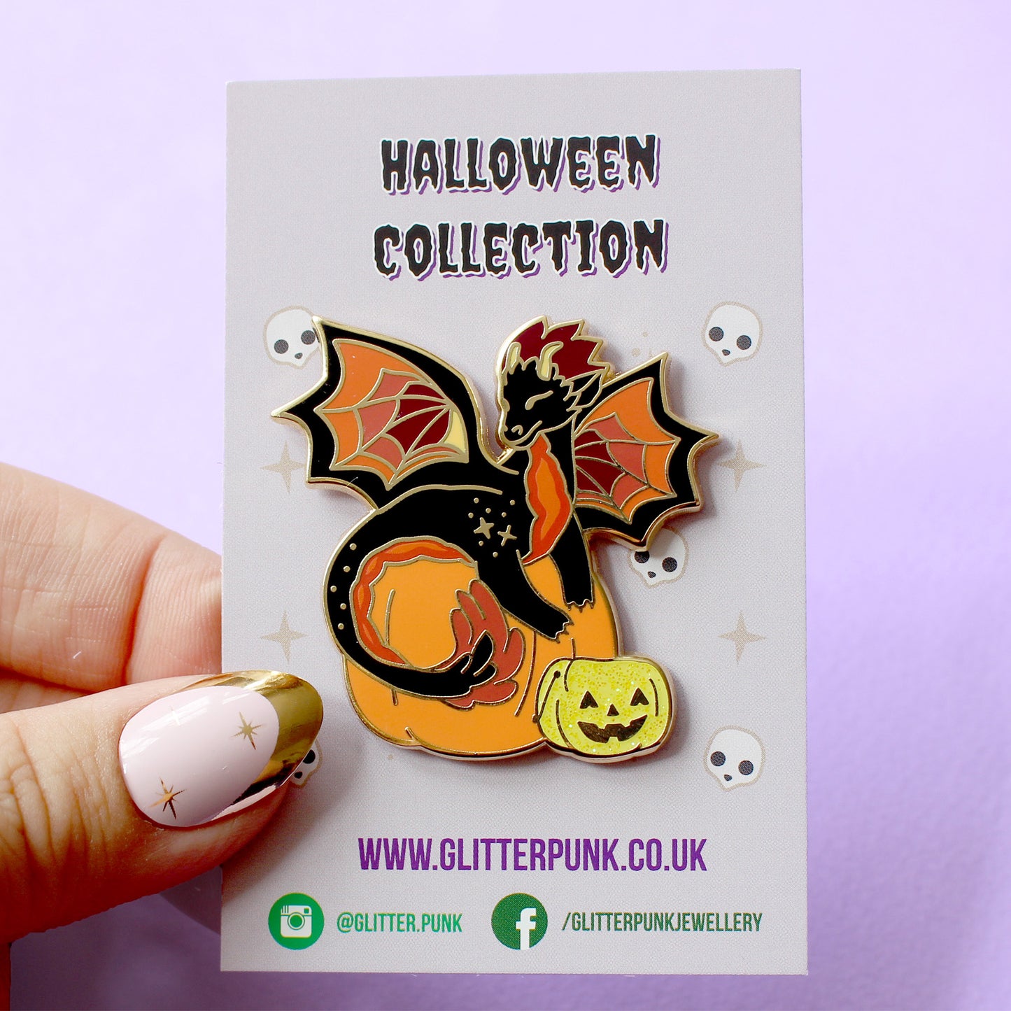 Halloween Dragon Enamel Pin – Halloween Collection