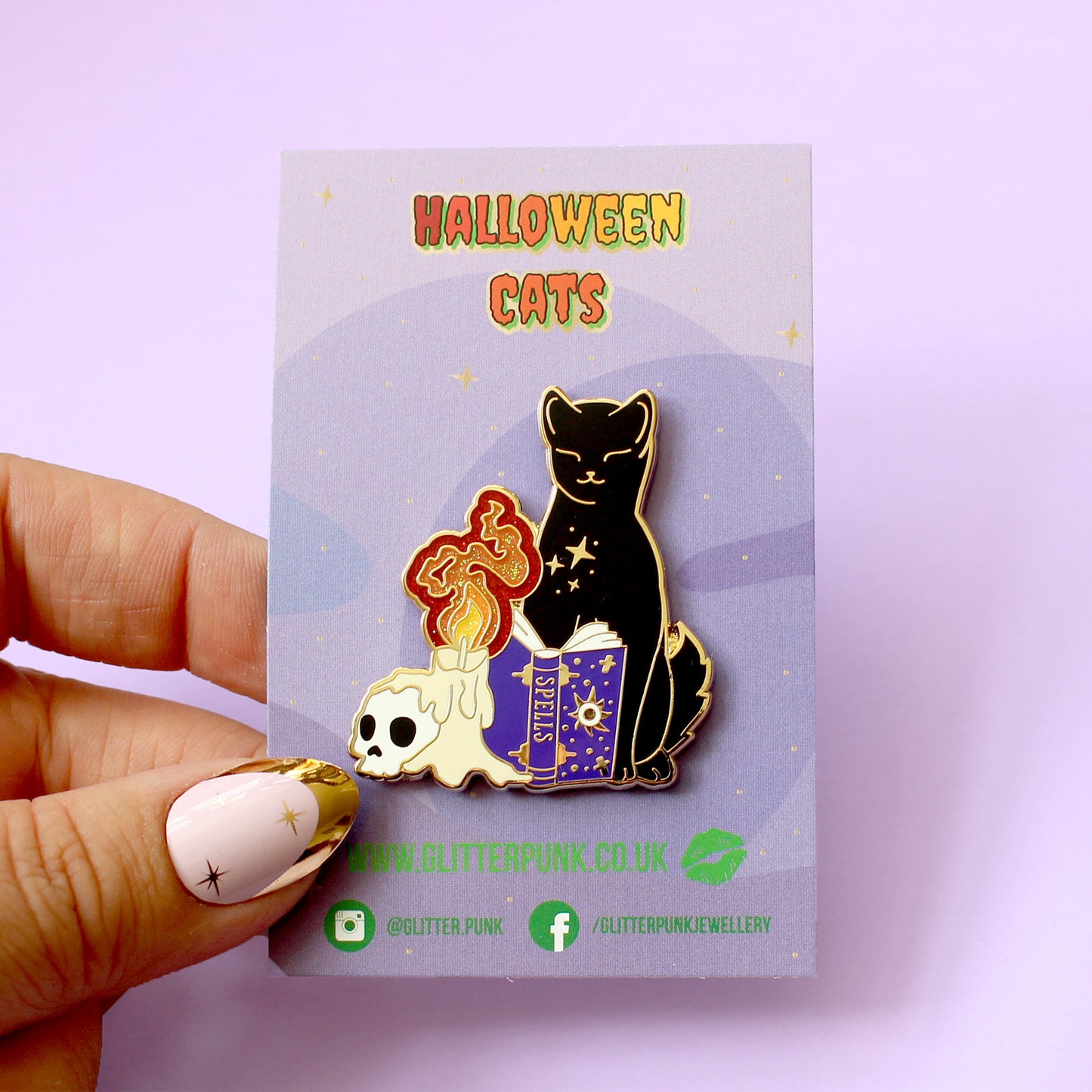 Spell Cat Enamel Pin – Halloween Collection