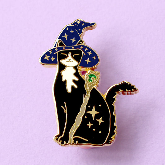 Wizard Cat Enamel Pin – Halloween Collection