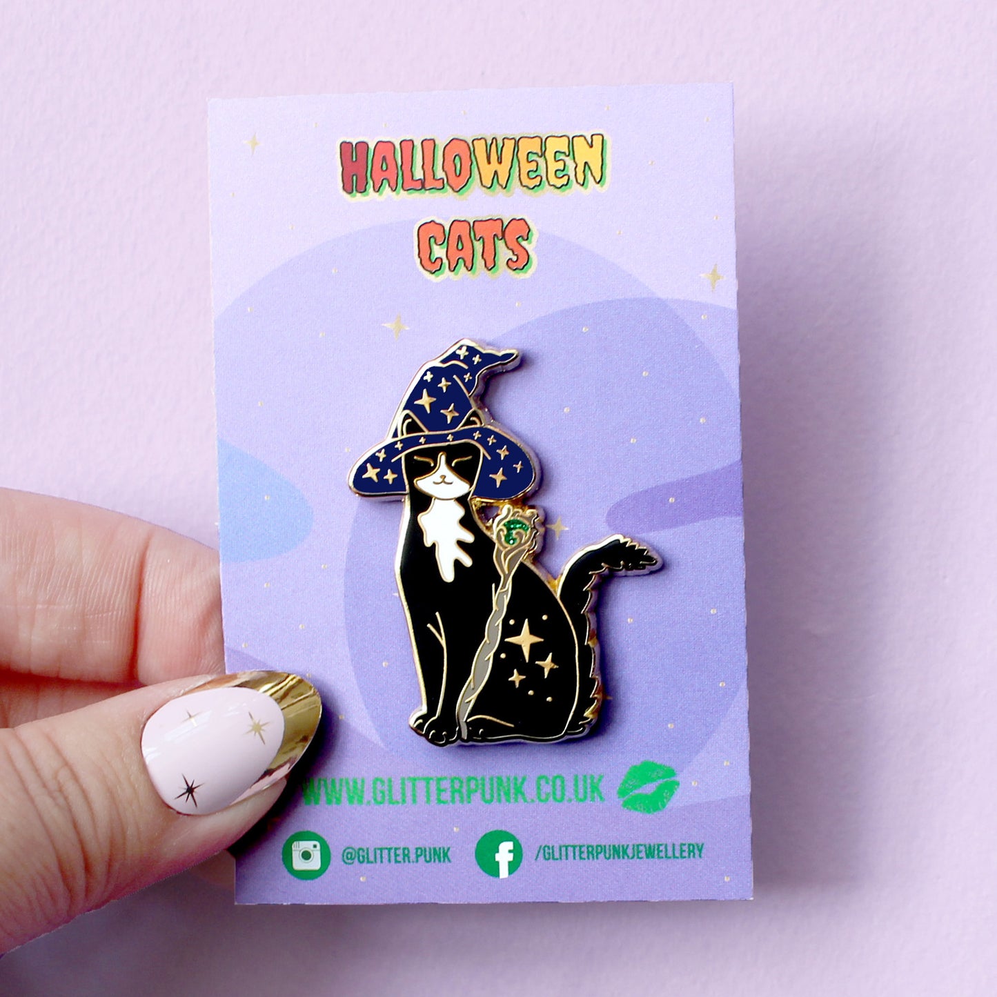 Wizard Cat Enamel Pin – Halloween Collection