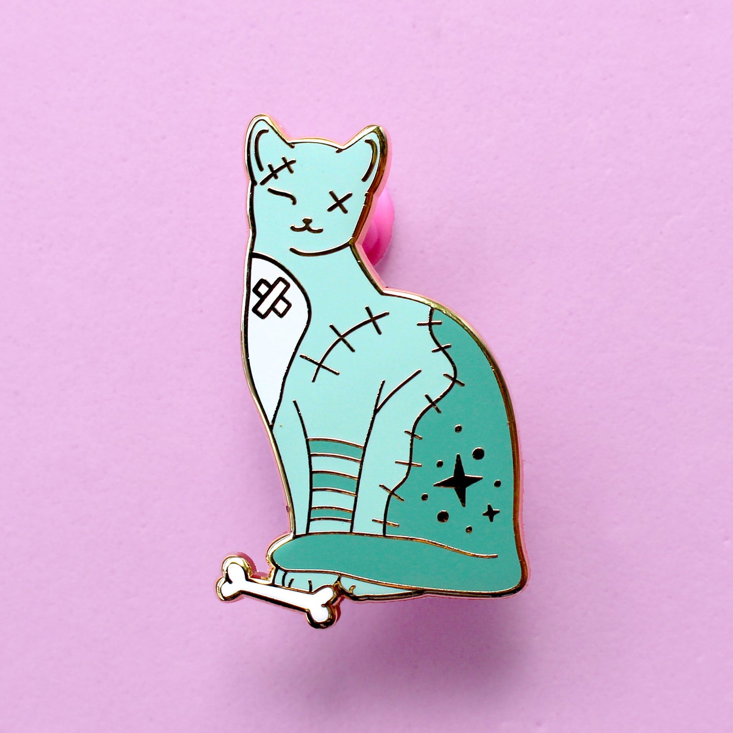 Zombie Cat Enamel Pin – Halloween Collection