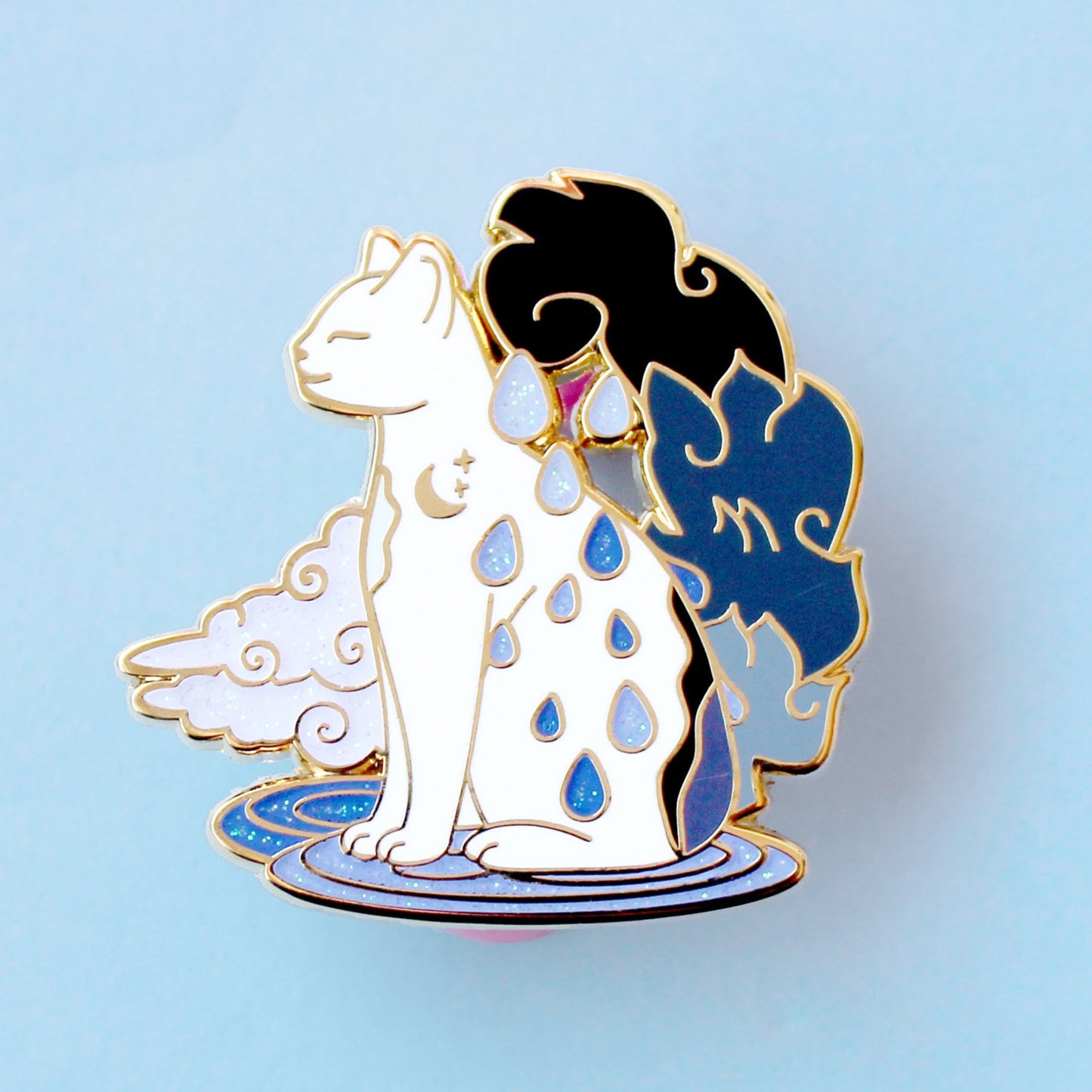 Rain Cat Enamel Pin - Climate Cats