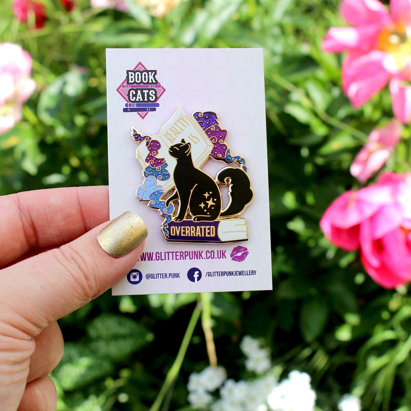 Reality is Overrated Cat Enamel Pin