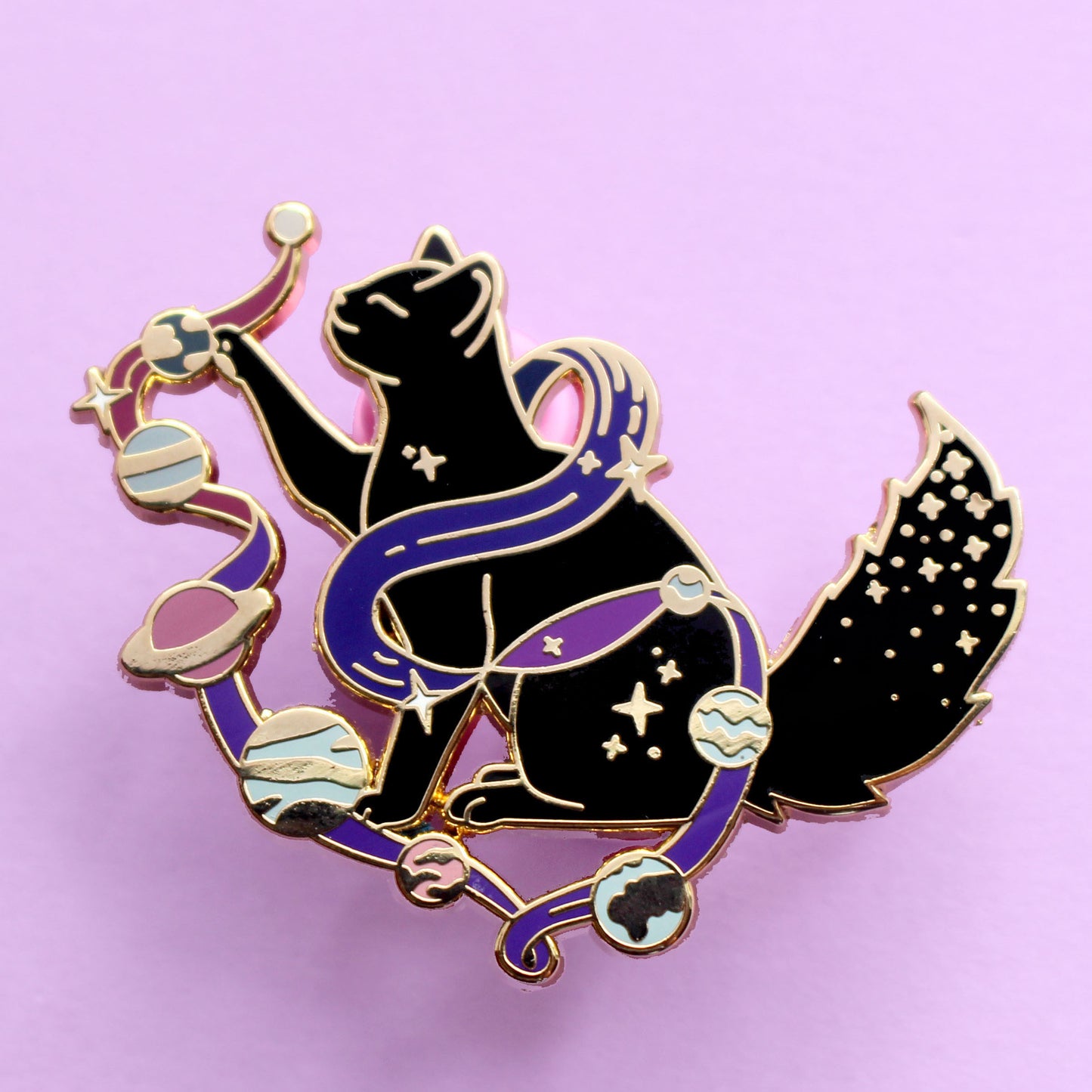 Solar Cat Enamel Pin