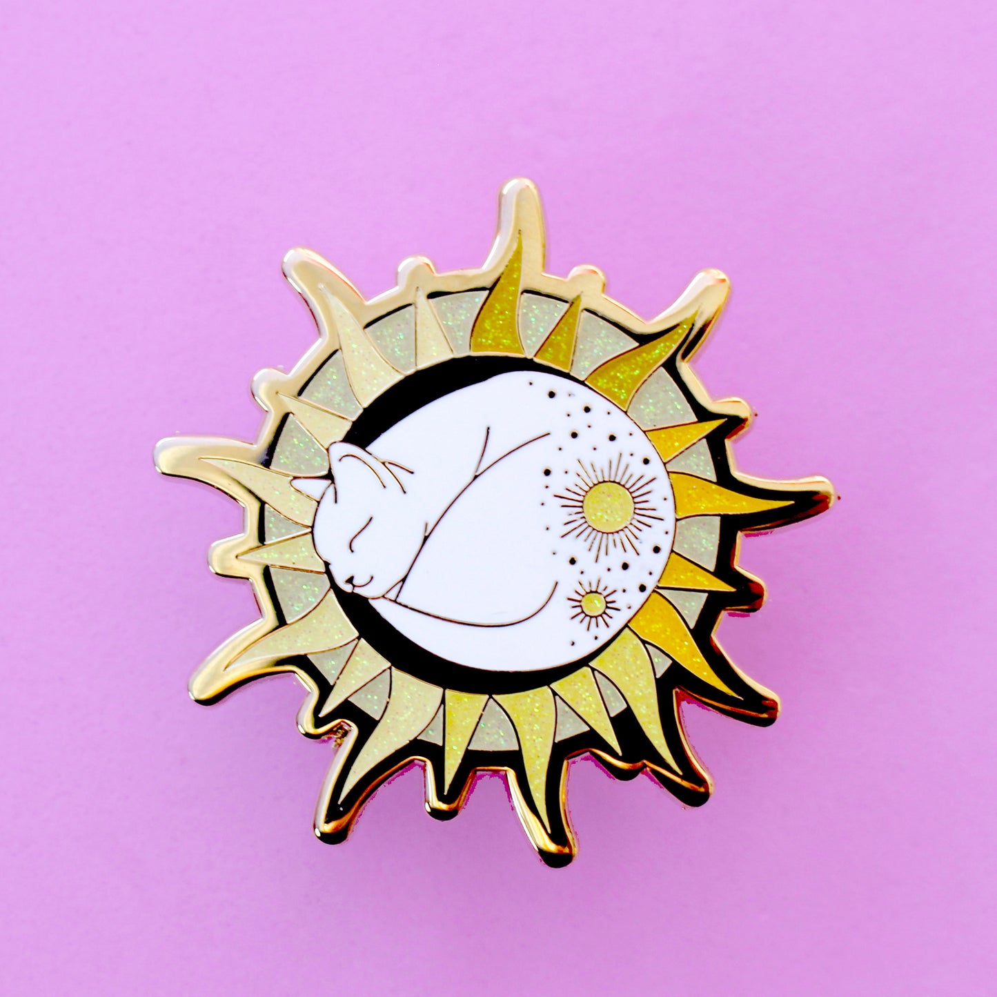 Sun Cat Enamel Pin - Climate Cats