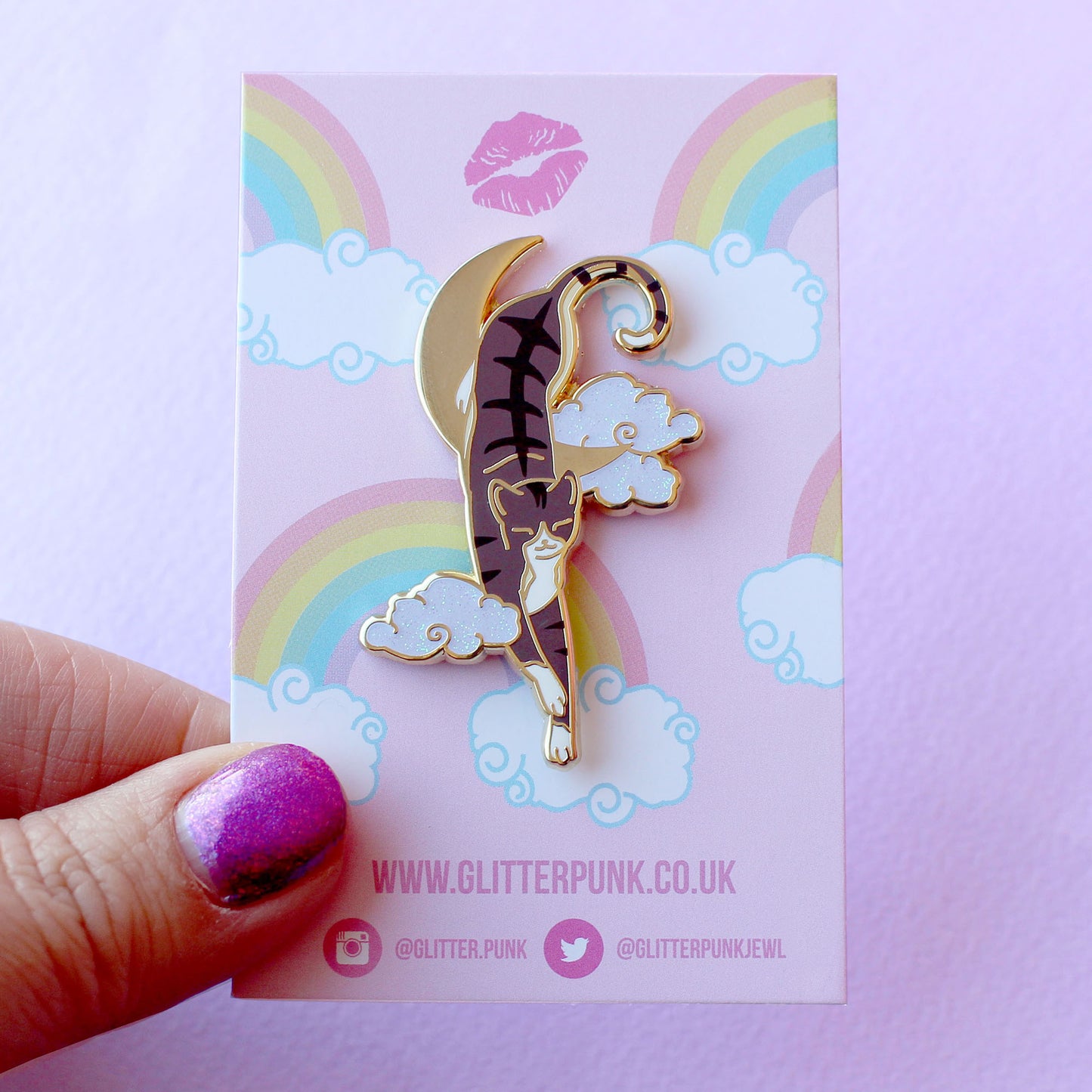 Tabby Cat Enamel Pin