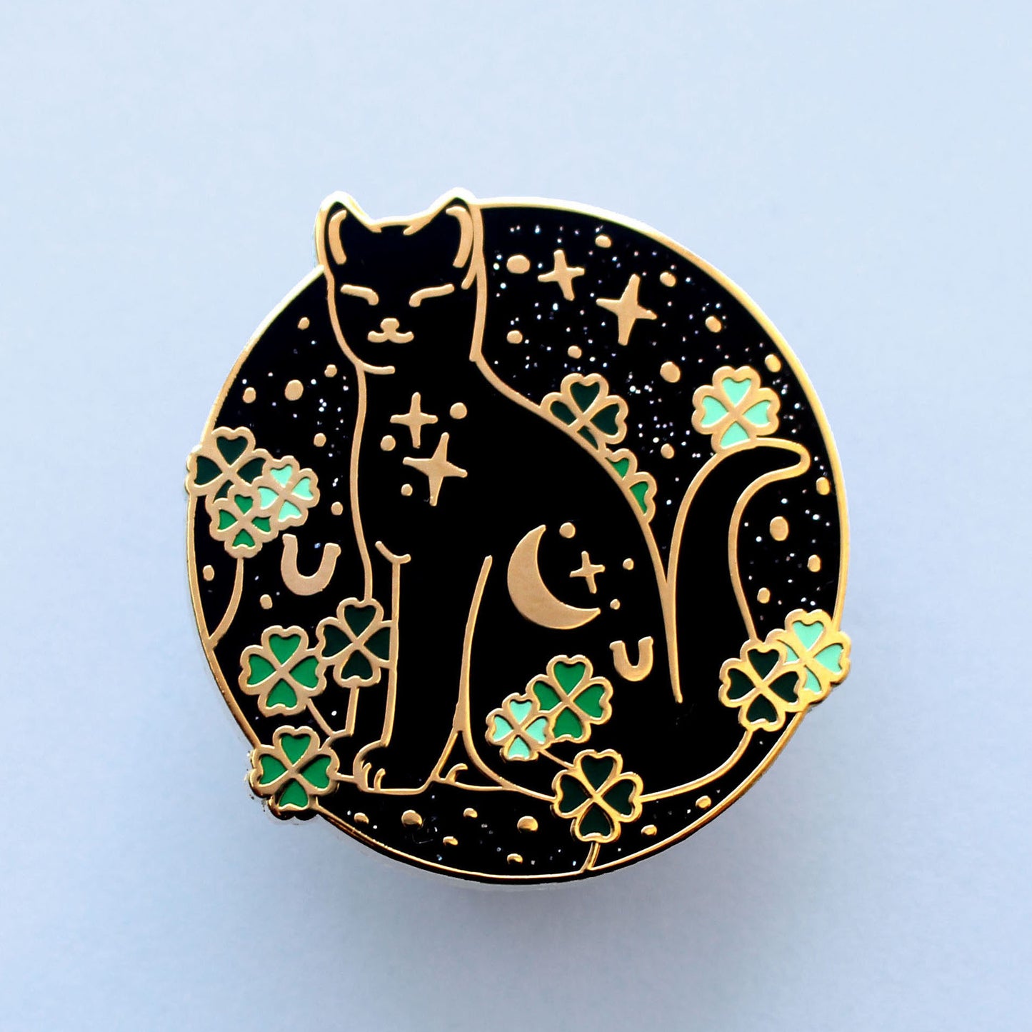 Good Luck Cat Enamel Pin