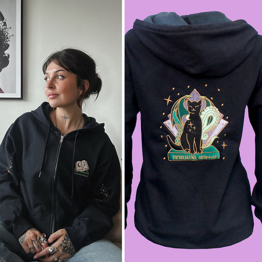 Horror Anthology Embroidered Zip-up Hoodie