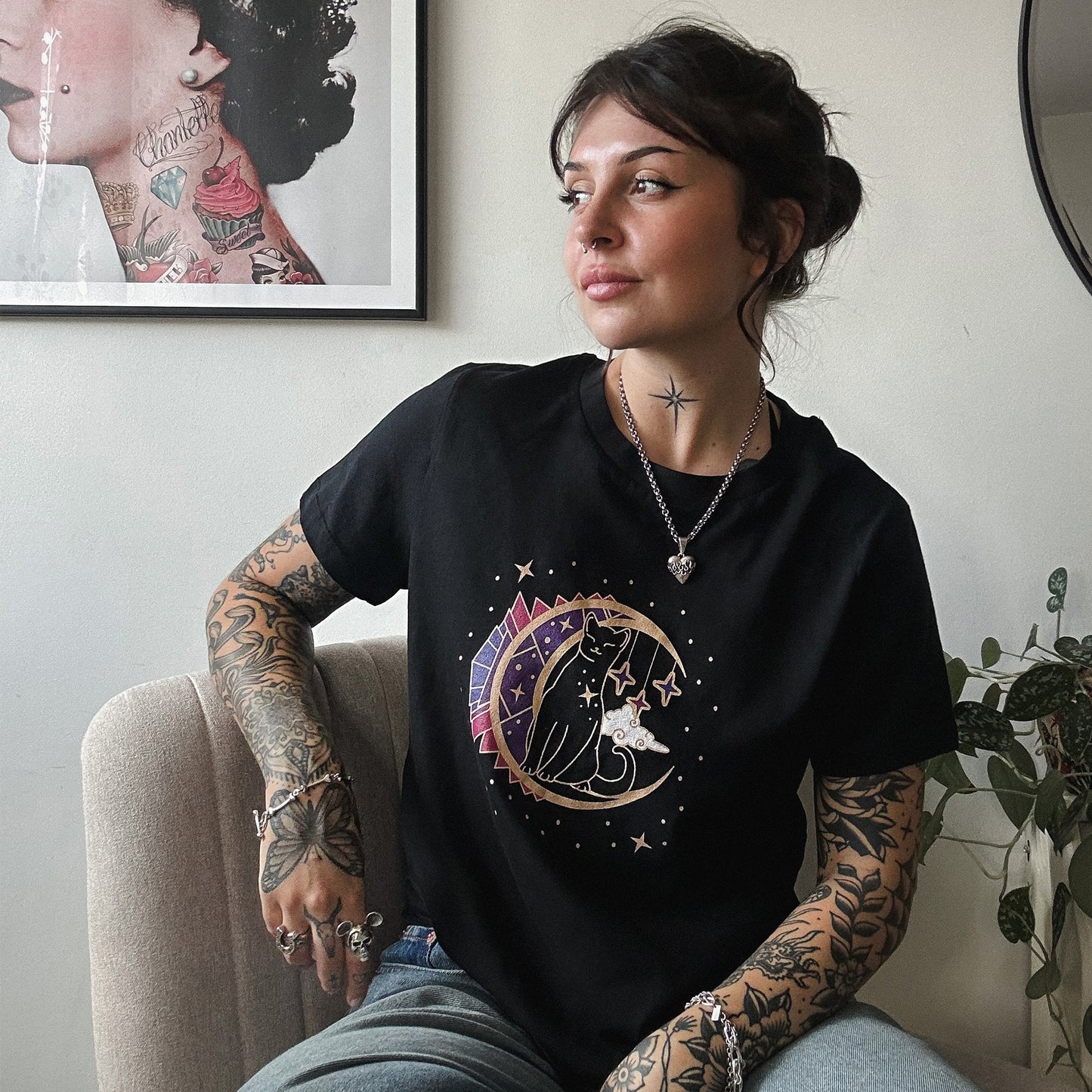Deco Moon Cat T-Shirt