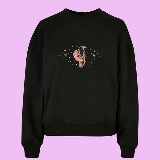 Women's Embroidered Crow Sweatshirt