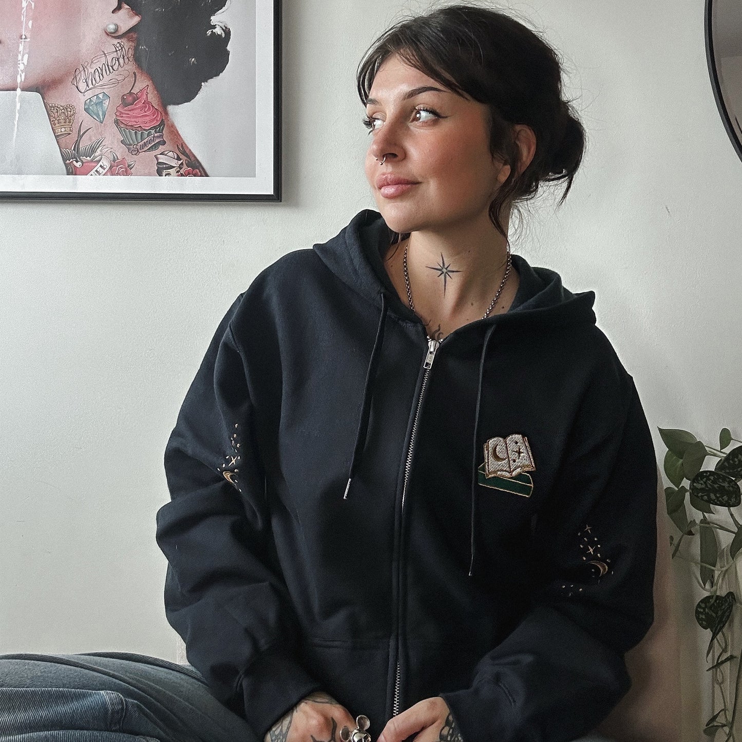 Horror Anthology Embroidered Zip-up Hoodie