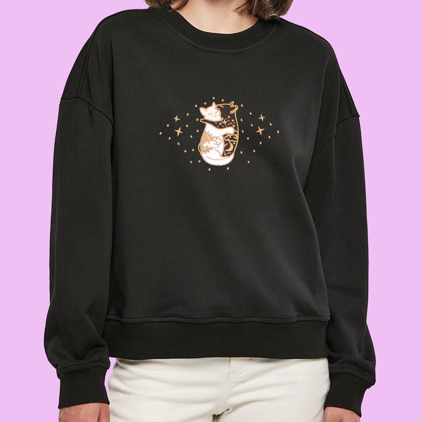 Women's Day & Night Hugging Cats Sweatshirt