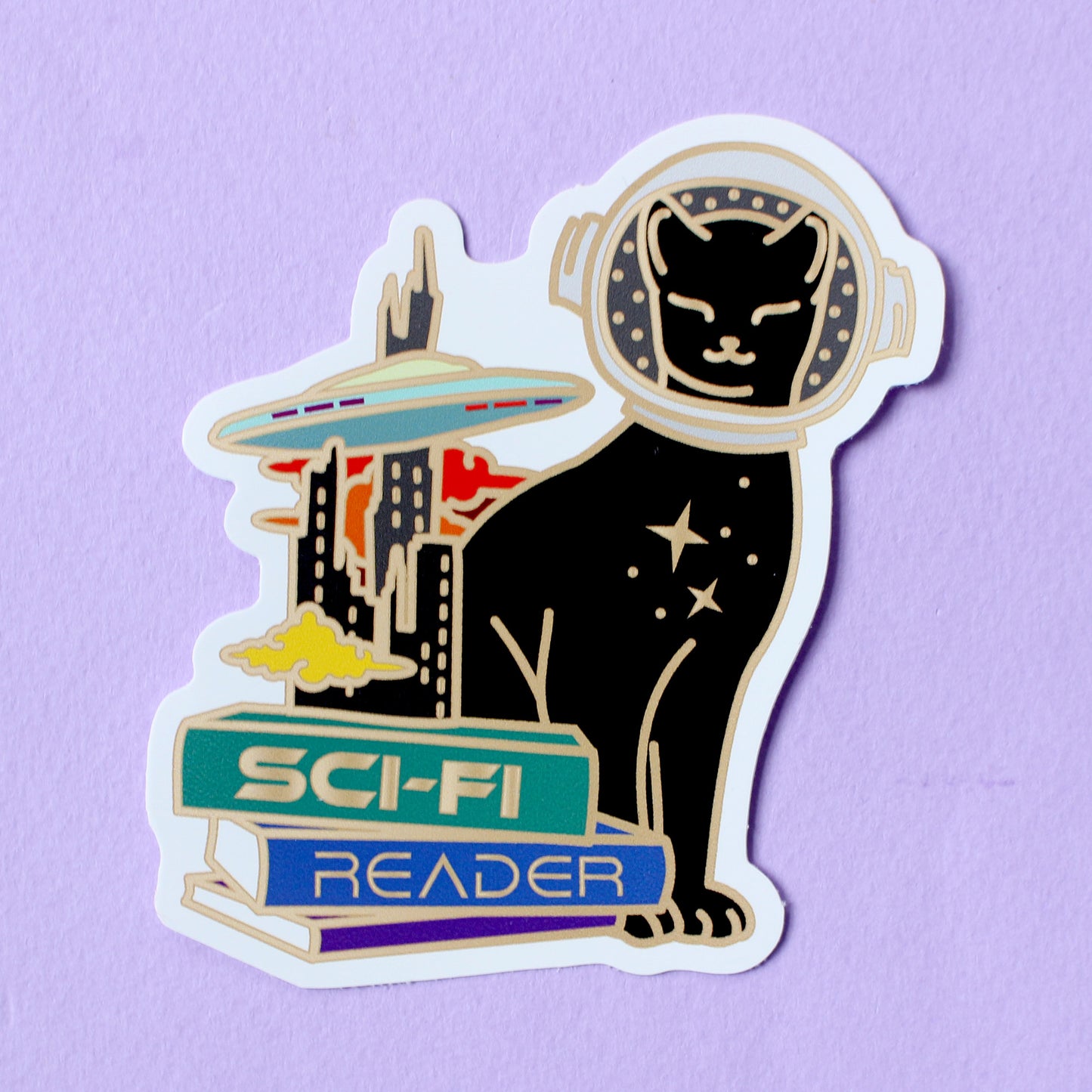 Book cats single stickers