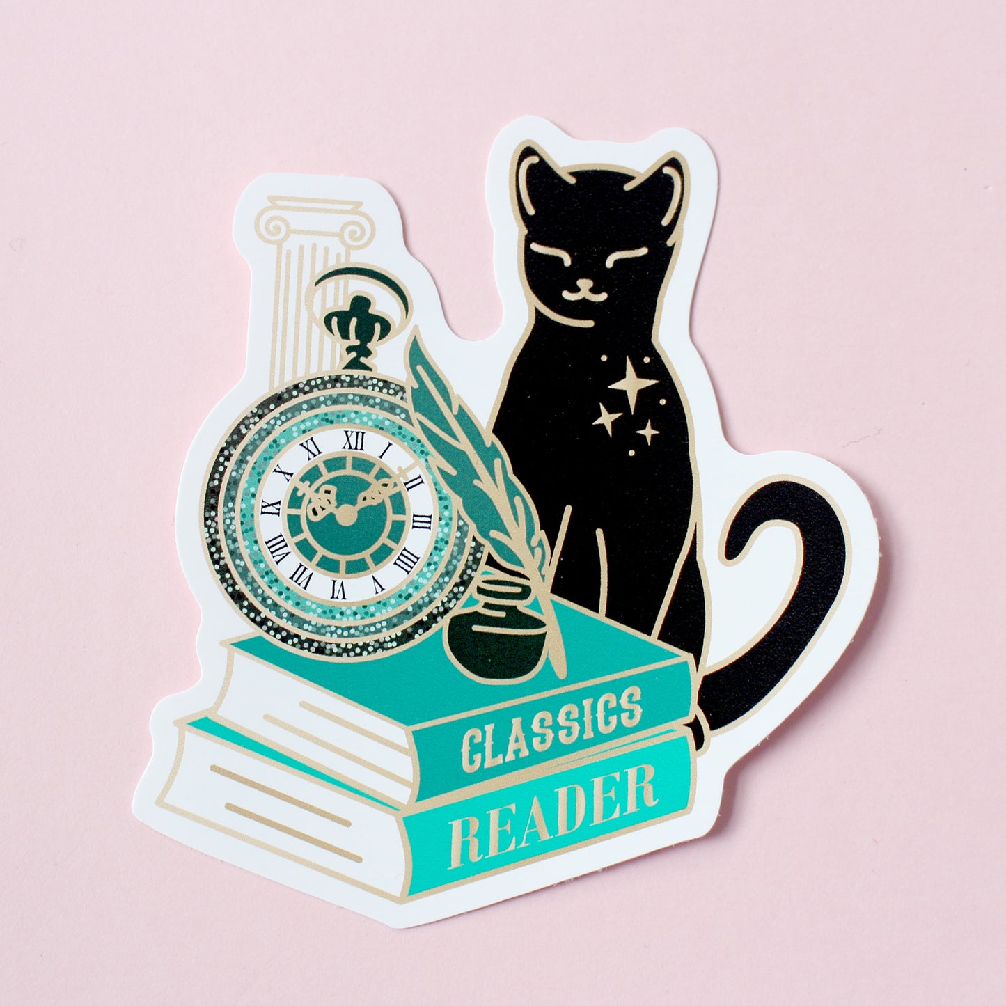 Book cats single stickers