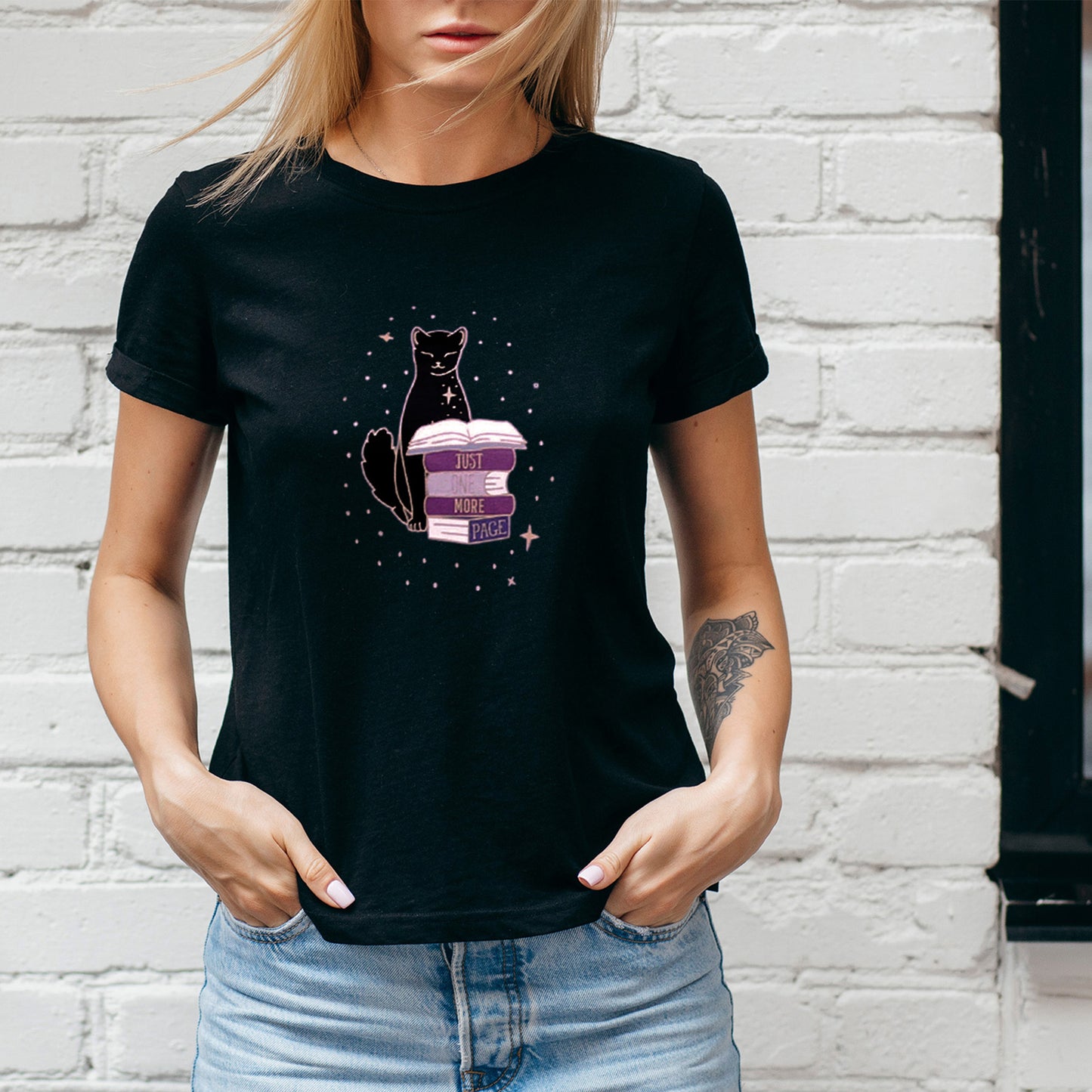 Just One More Page Cat T-Shirt