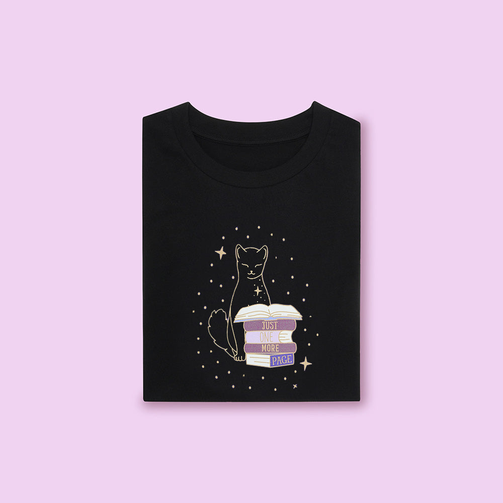 Just One More Page Cat T-Shirt