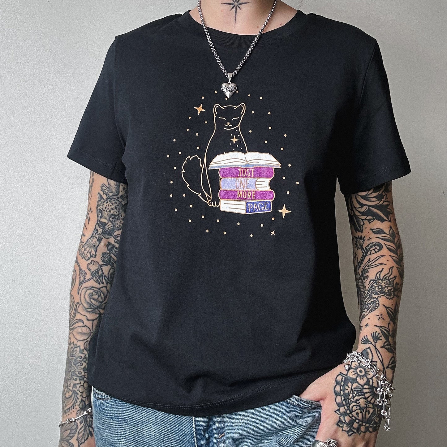 Just One More Page Cat T-Shirt