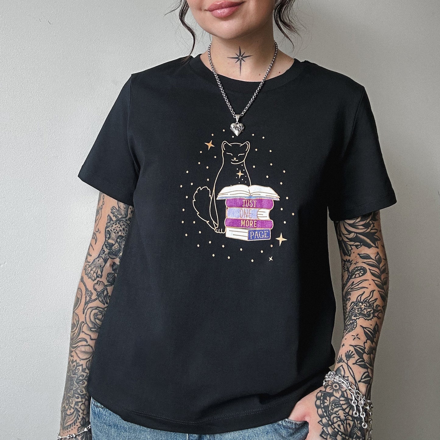 Just One More Page Cat T-Shirt
