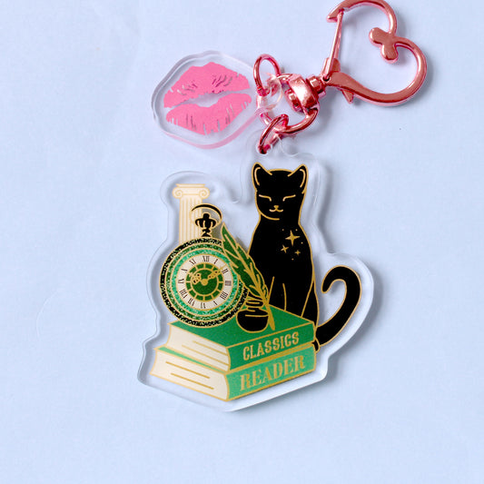 Classics Reader Cat Key chain