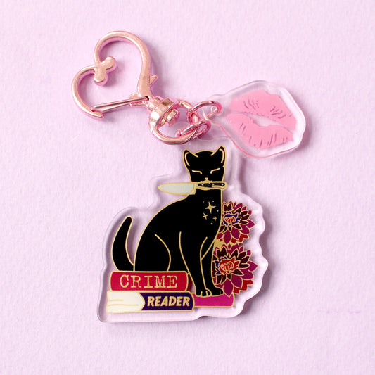 Crime Reader Cat Key chain
