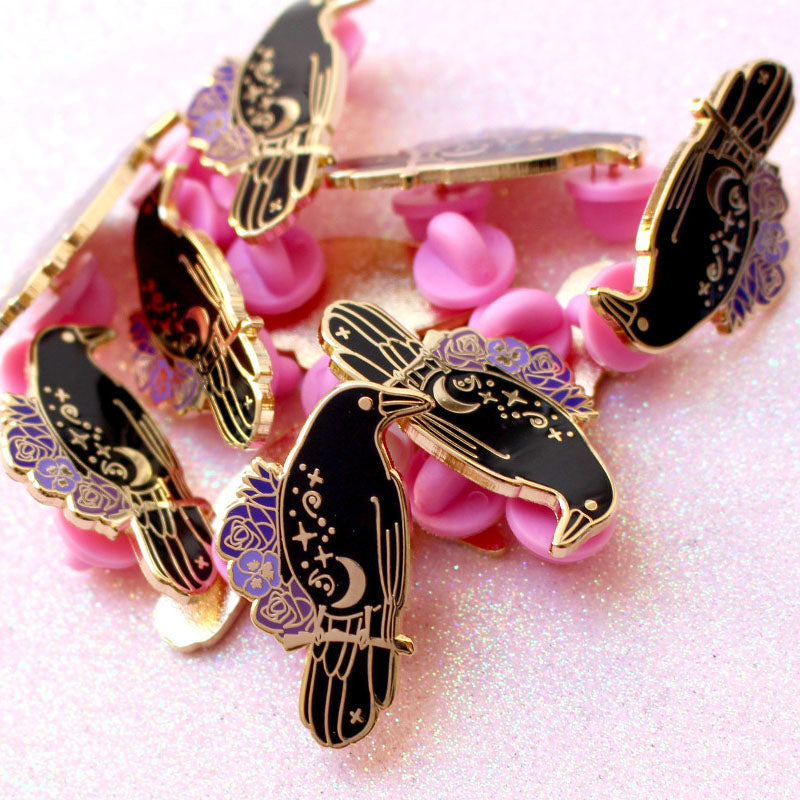 Crow Hard Enamel Pin