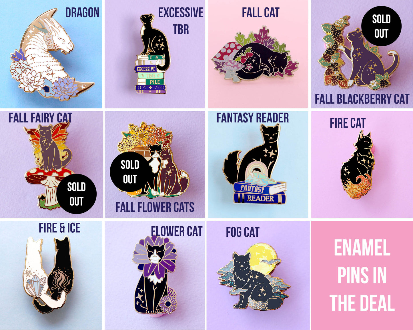 Seconds sale enamel pins