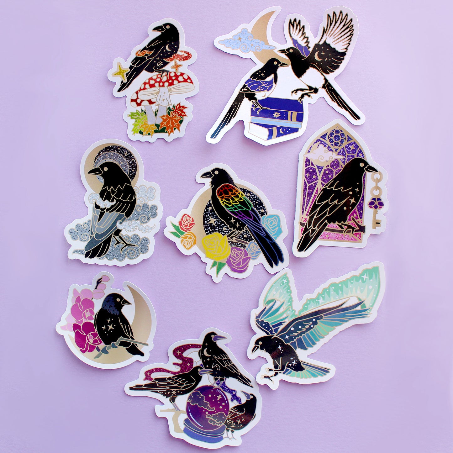 Corvid single stickers