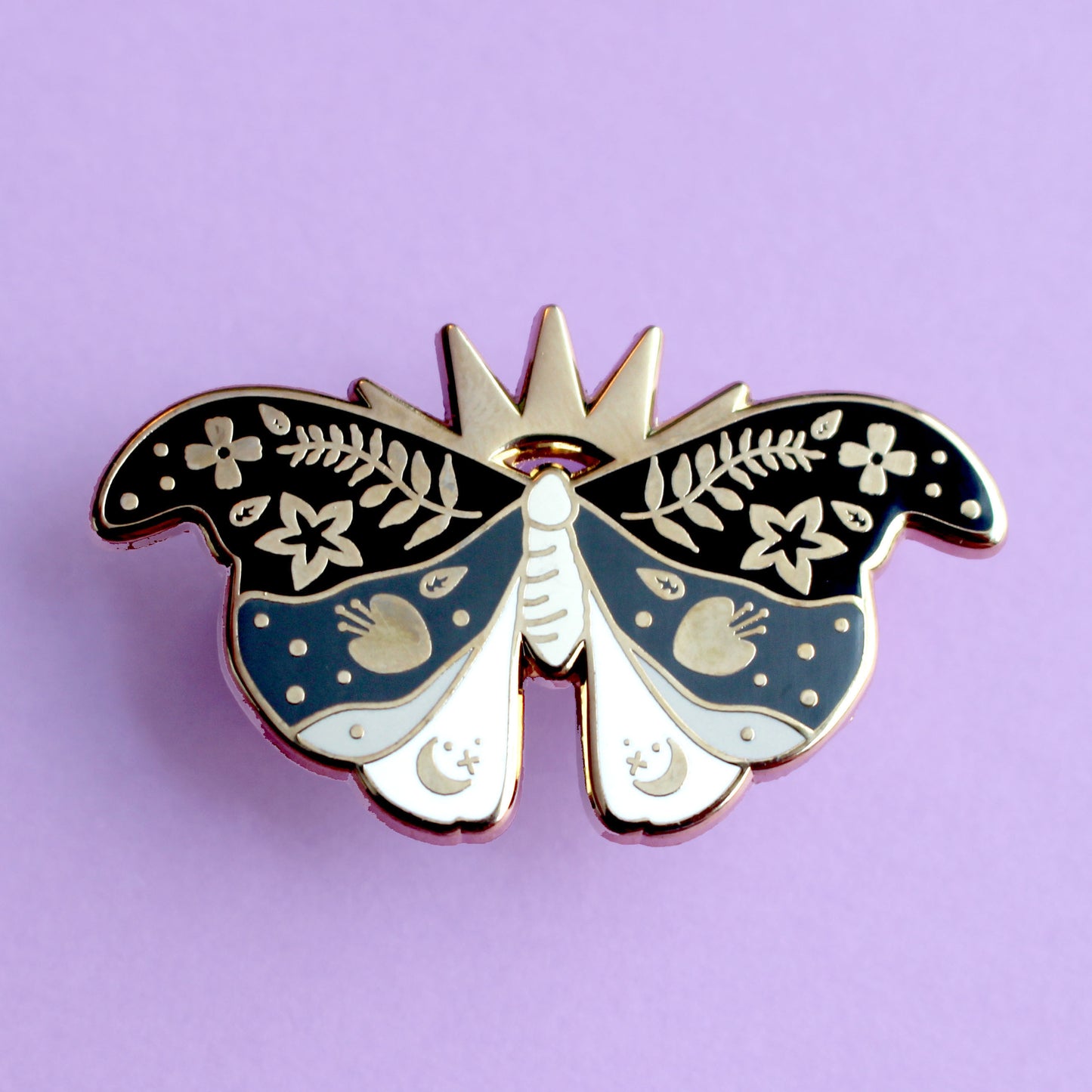 Moth enamel pin