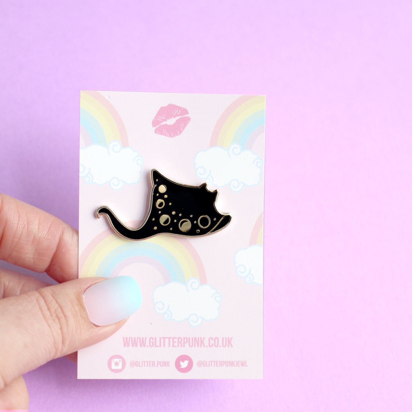 Stingray enamel pin