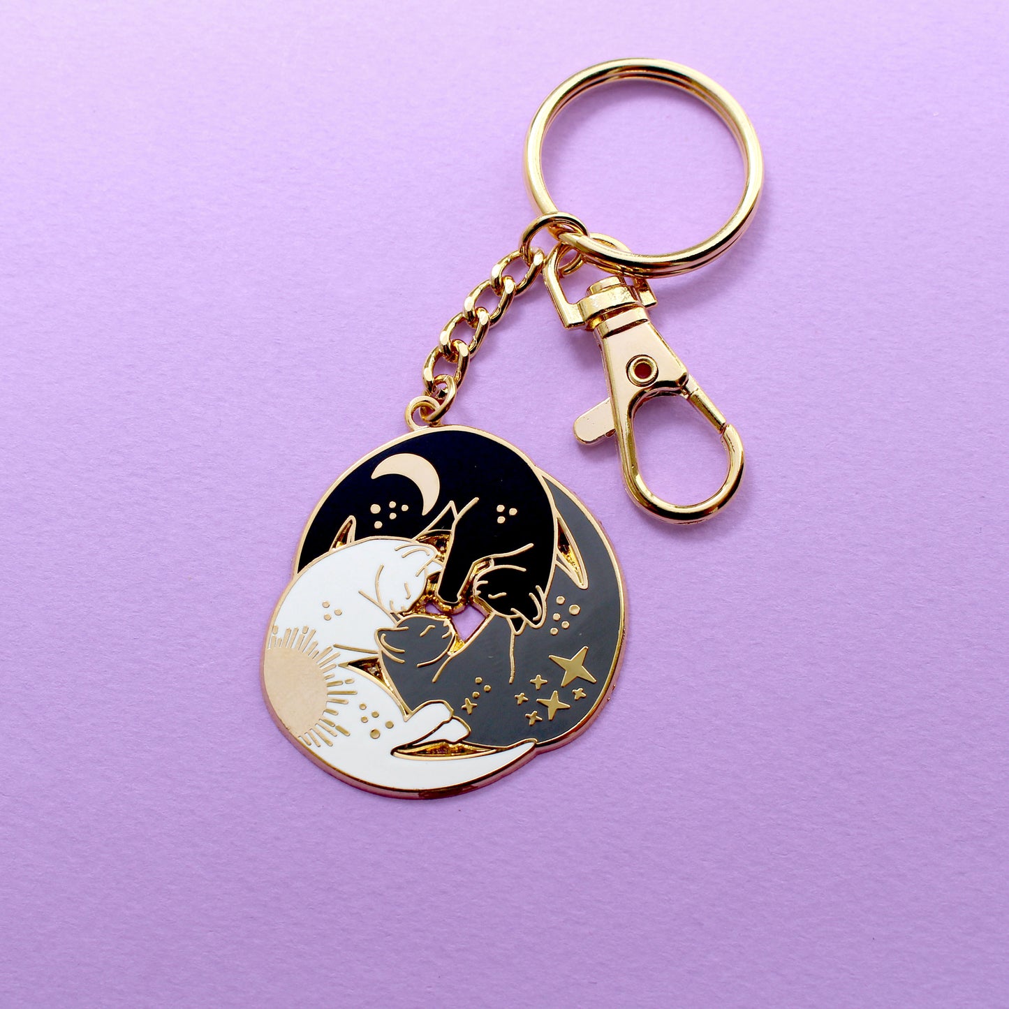 Trio of cats keychain