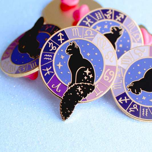 Zodiac Cat Enamel Pin