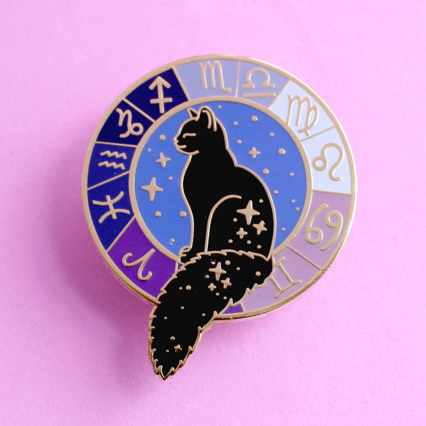 Zodiac Cat Enamel Pin