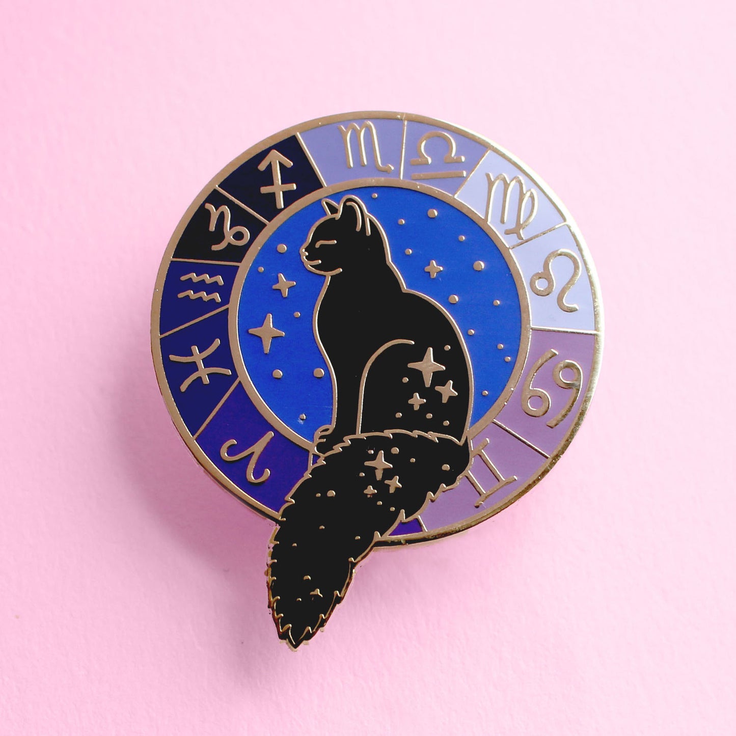 Zodiac Cat Enamel Pin