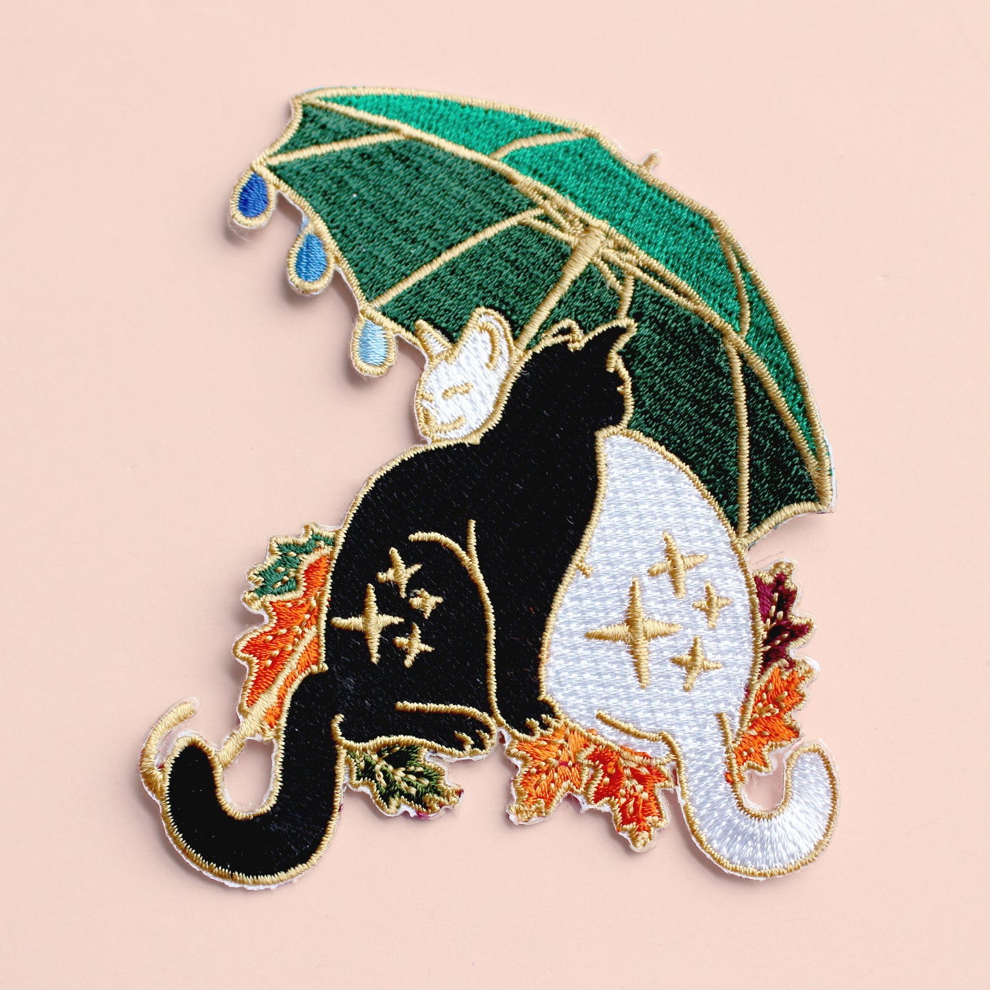 Umbrella Cats Iron-on Patch