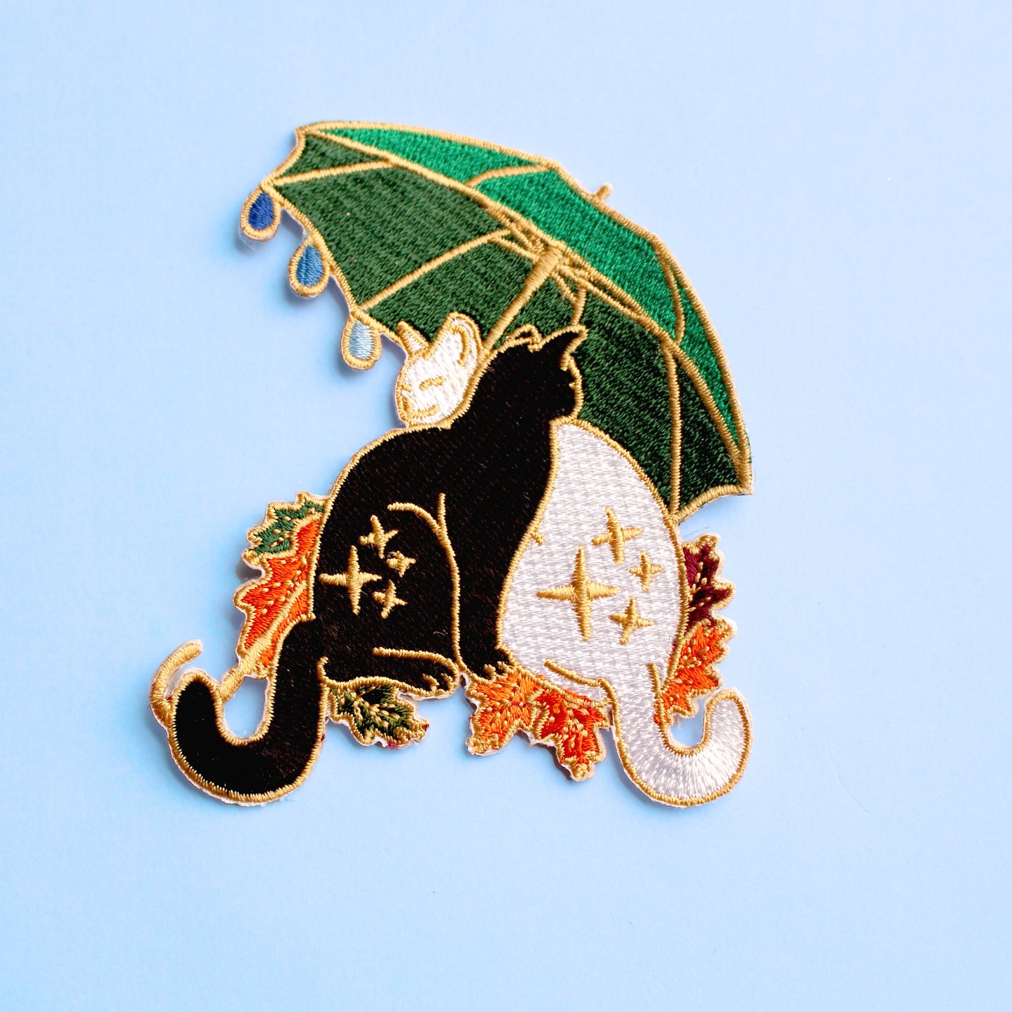 Umbrella Cats Iron-on Patch