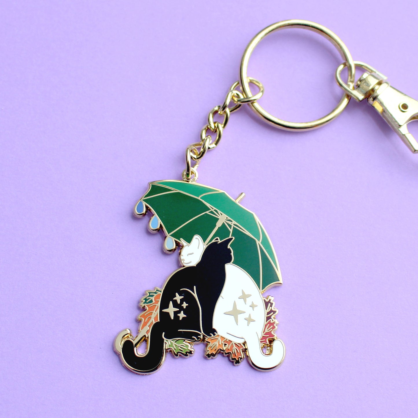 Umbrella Cats Keychain