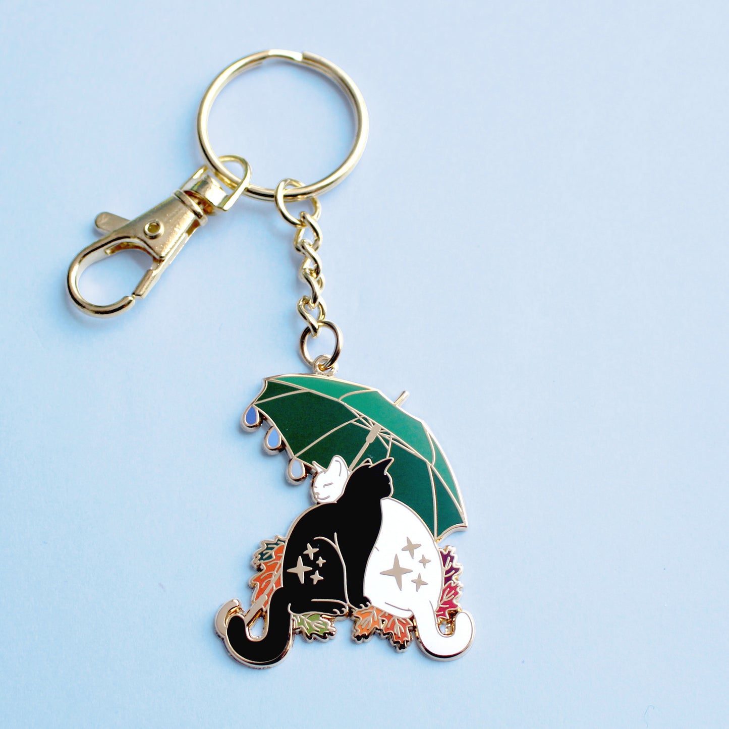 Umbrella Cats Keychain