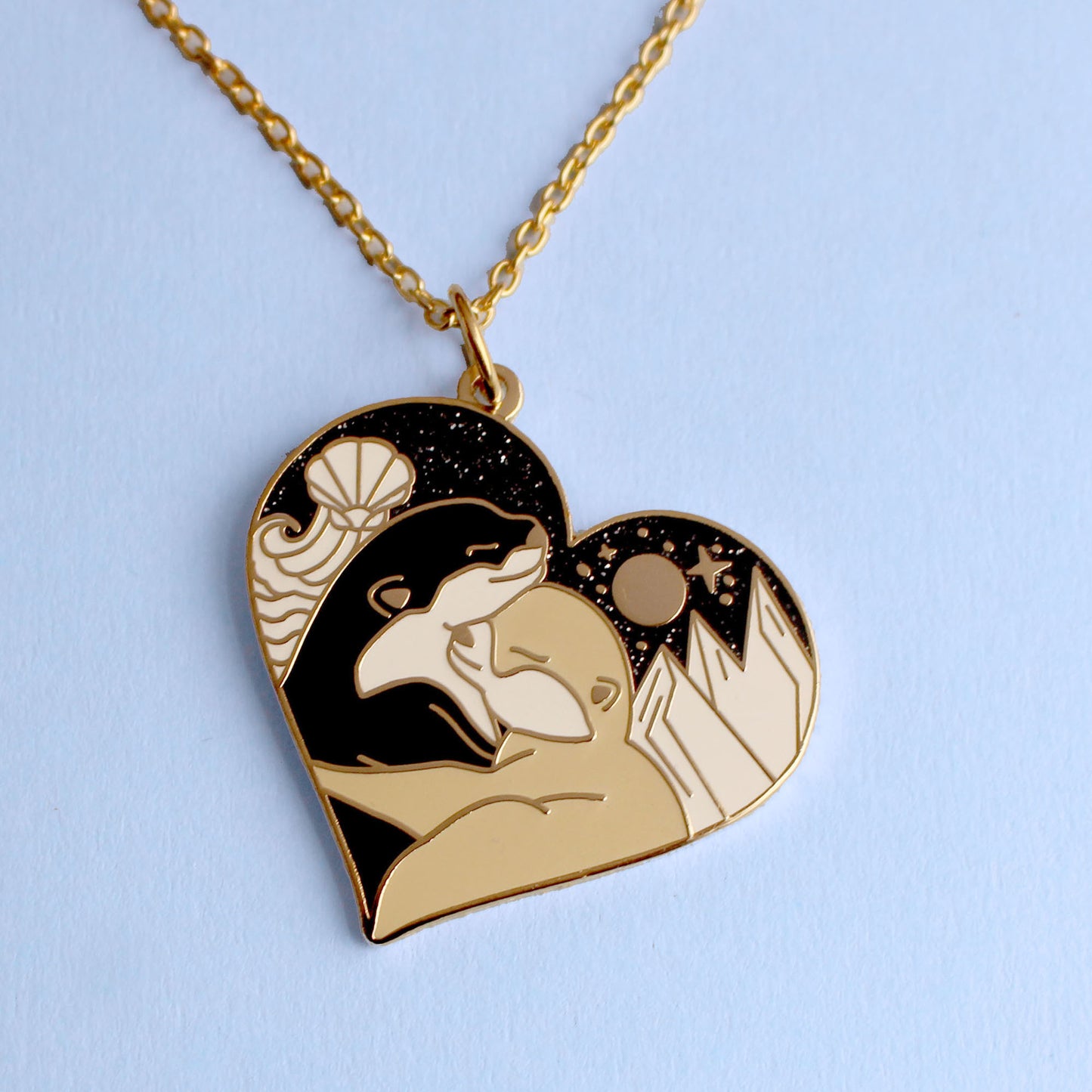 Hugging Otters Necklace